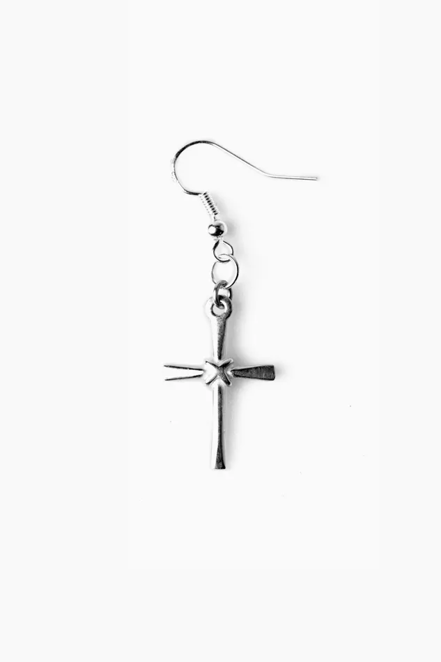 OTHER EARRINGS MENWOMEN 925 Knotted Cross Earring