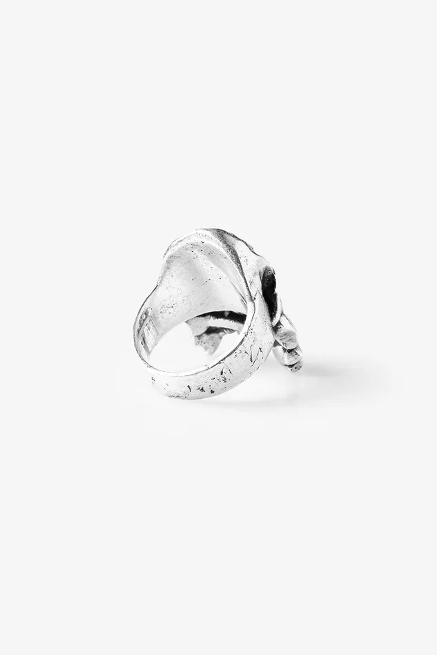 OTHER EARRINGS MENWOMEN 925 Skull and Crossbones Ring Silver