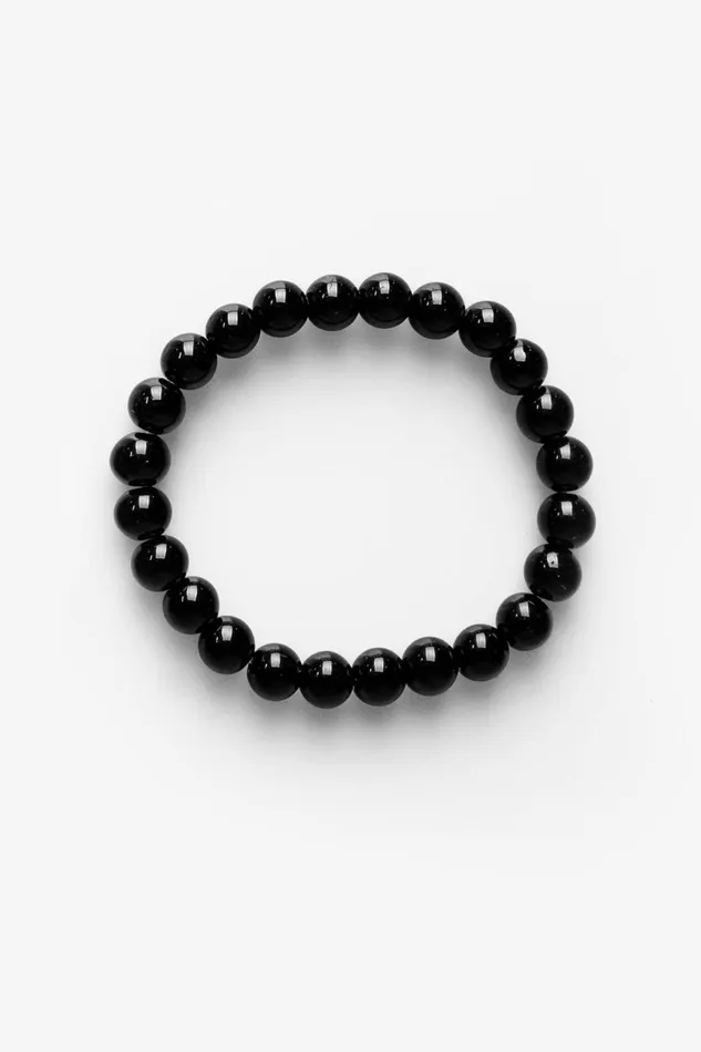 OTHER EARRINGS MENWOMEN Bead Bracelet Black