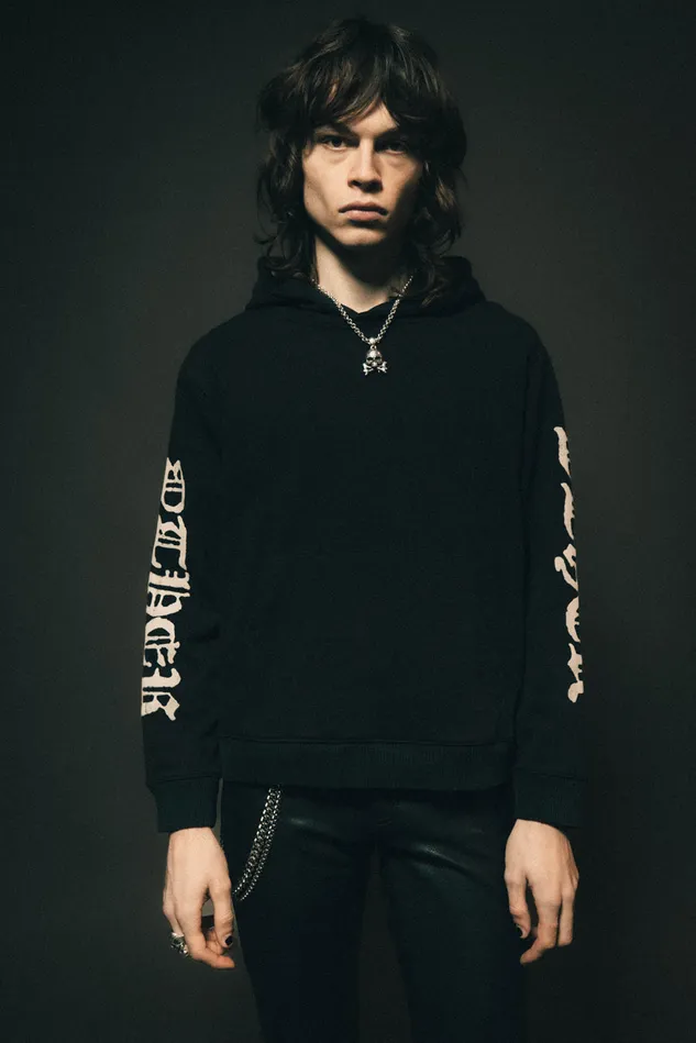 OTHER HOODIES and SWEATS MEN OTHER Sleeve Print Oversize Hoodie