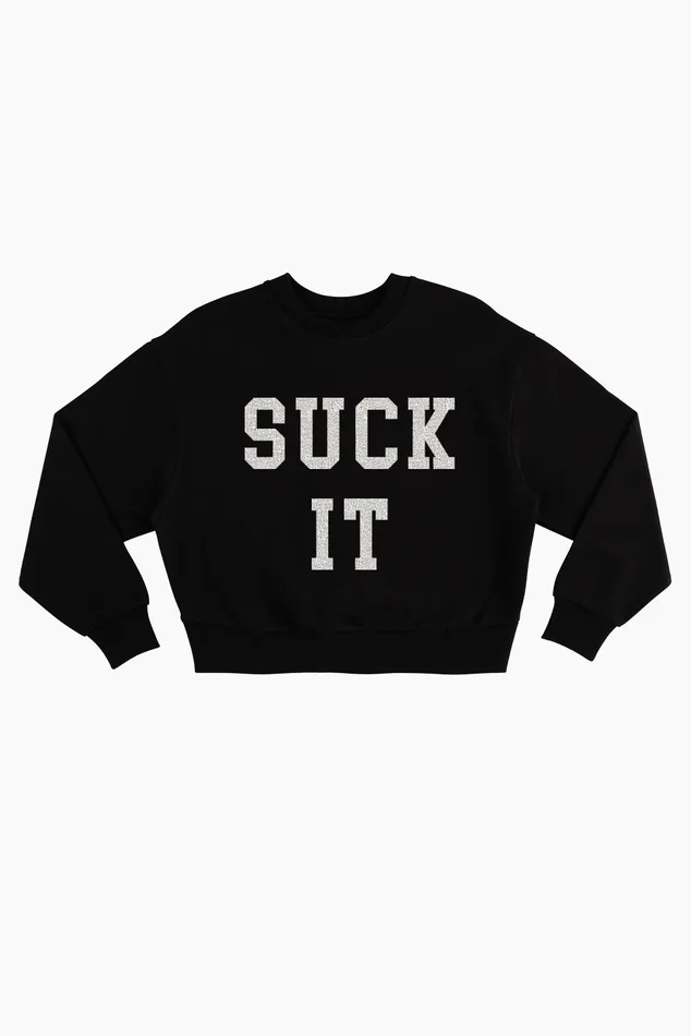 OTHER HOODIES and SWEATS WOMEN Suck It Cropped Sweatshirt