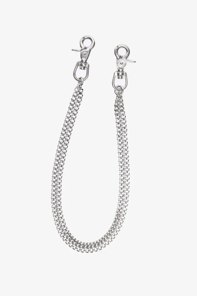 OTHER KEYRINGS and WALLET CHAINS MENWOMEN Twin Wallet Chain Silver