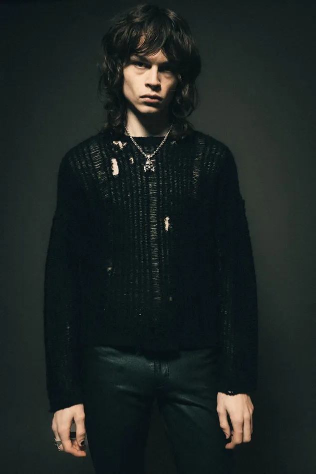 OTHER KNITWEAR MEN Destroyed Cropped Nero Jumper Black