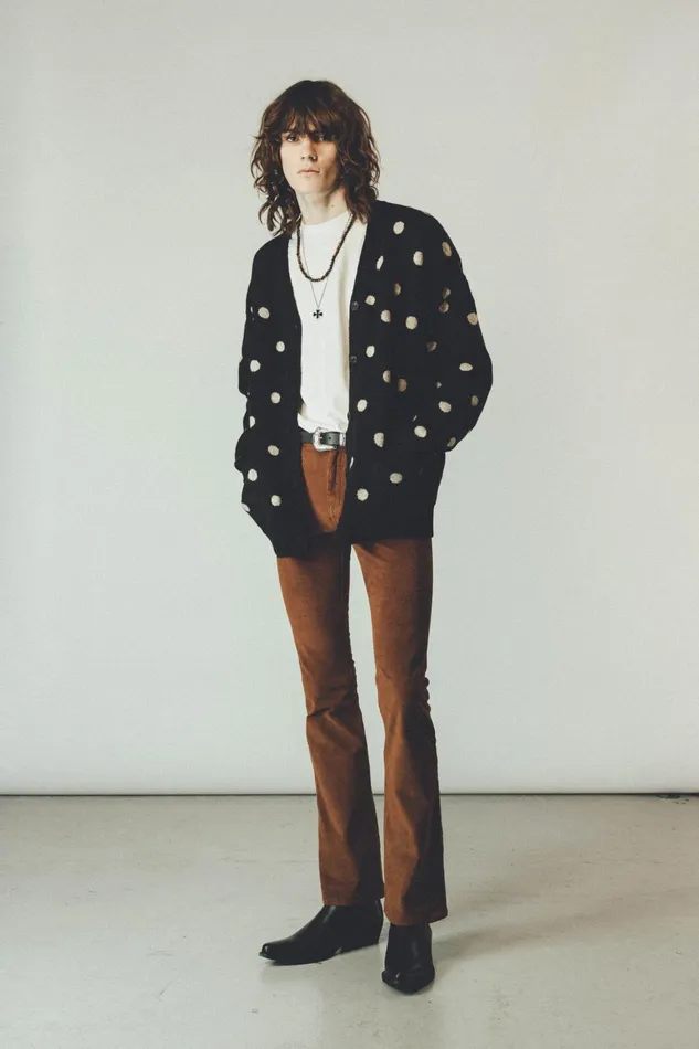 OTHER KNITWEAR MEN Polka Dot Cardigan Black and White