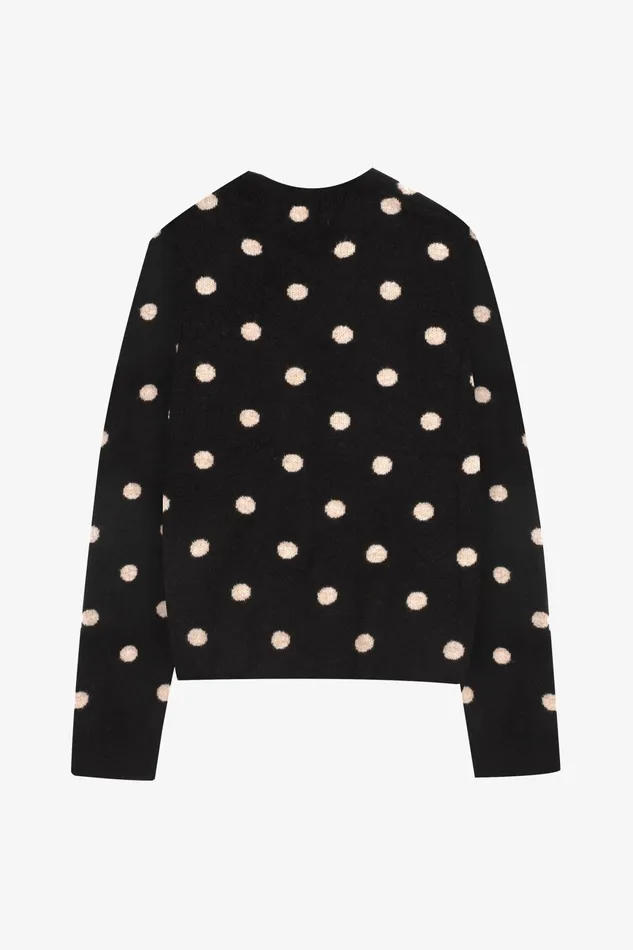 OTHER KNITWEAR MEN Polka Dot Cardigan Black and White