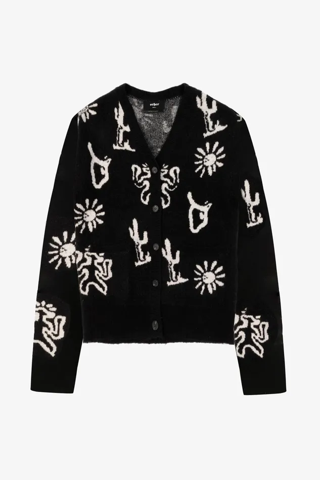 OTHER KNITWEAR MEN SRV Cardigan Black and White