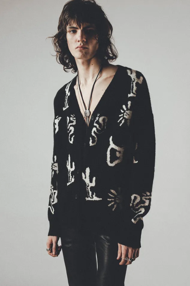 OTHER KNITWEAR MEN SRV Cardigan Black and White