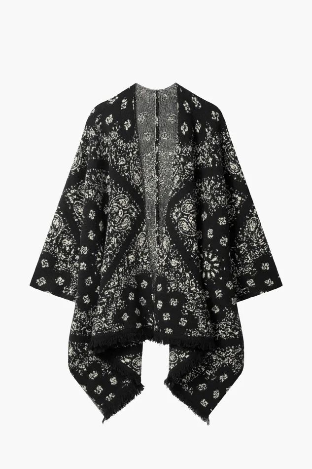 OTHER KNITWEAR MEN The Poncho Patchwork Bandana Black