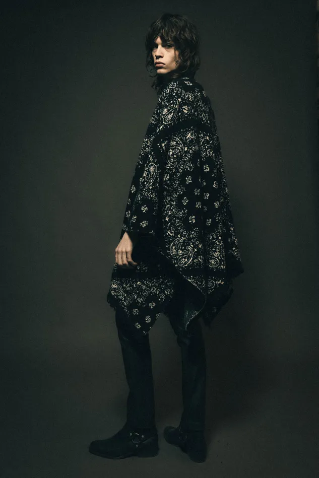 OTHER KNITWEAR MEN The Poncho Patchwork Bandana Black