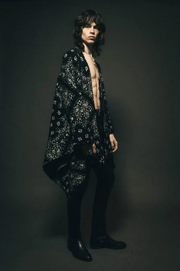 OTHER KNITWEAR MEN The Poncho Patchwork Bandana Black