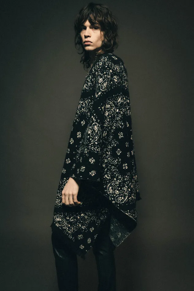 OTHER KNITWEAR MEN The Poncho Patchwork Bandana Black