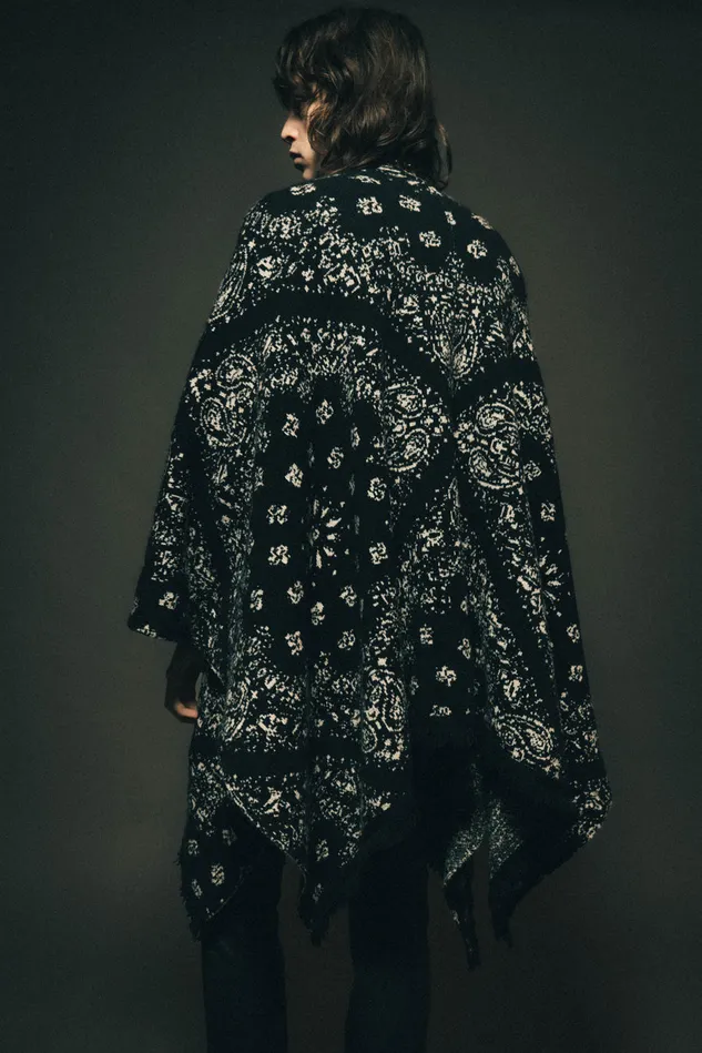 OTHER KNITWEAR MEN The Poncho Patchwork Bandana Black