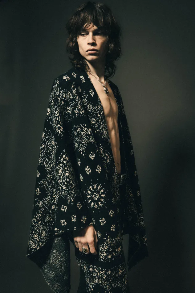 OTHER KNITWEAR MEN The Poncho Patchwork Bandana Black