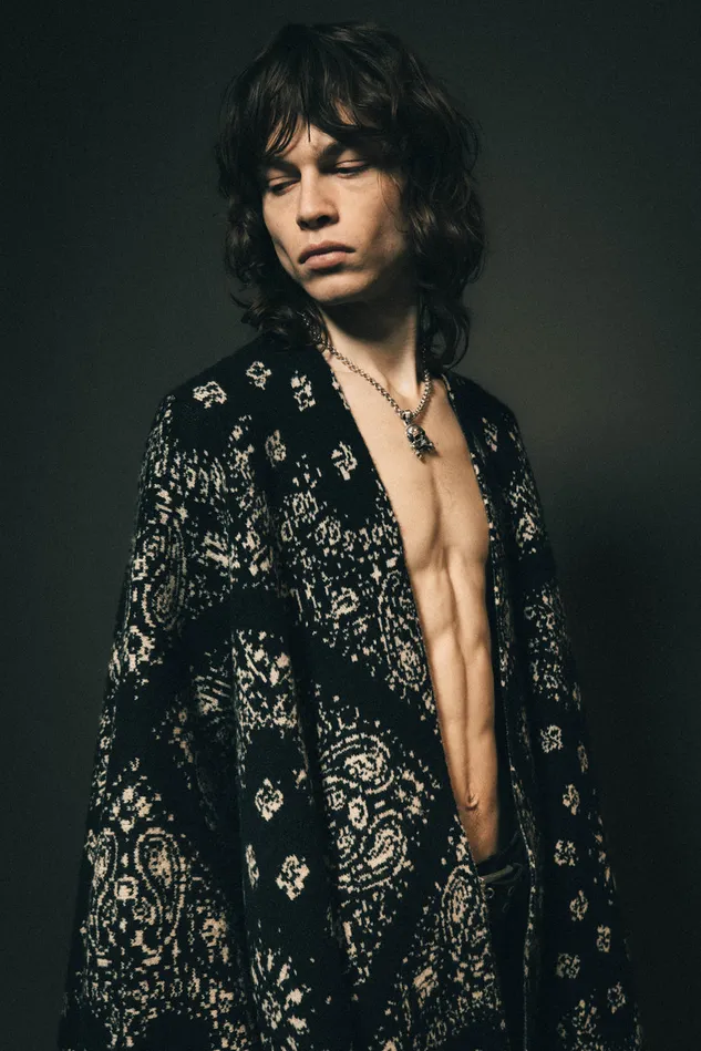 OTHER KNITWEAR MEN The Poncho Patchwork Bandana Black