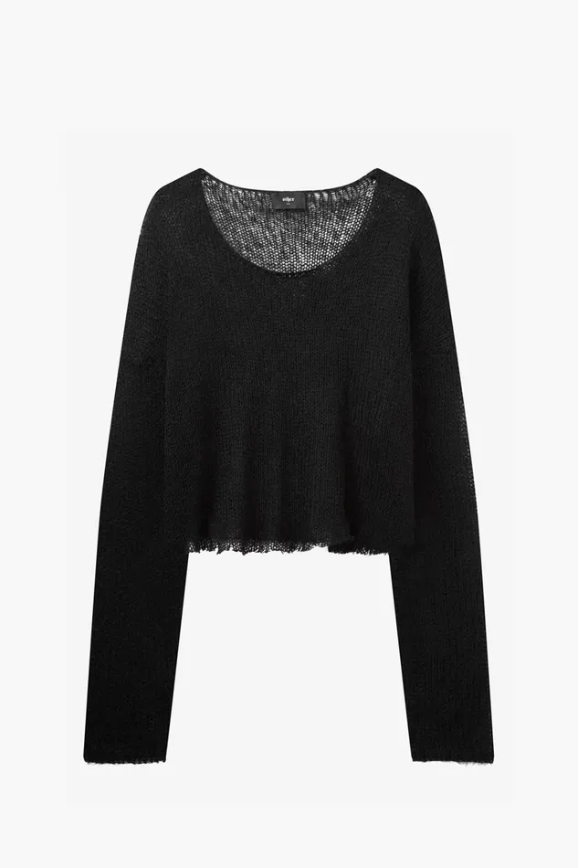 OTHER KNITWEAR WOMEN Cropped Navarro Jumper Black