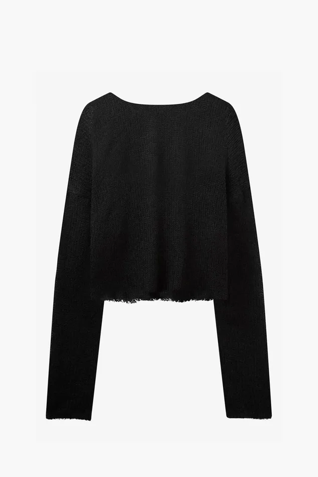 OTHER KNITWEAR WOMEN Cropped Navarro Jumper Black