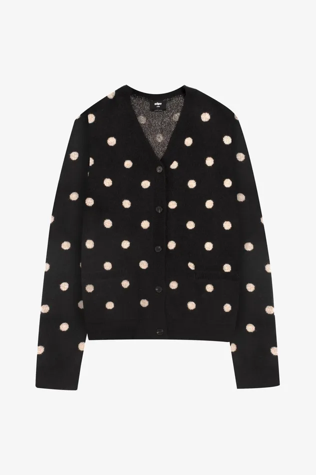 OTHER KNITWEAR WOMEN Polka Dot Cardigan Black and White