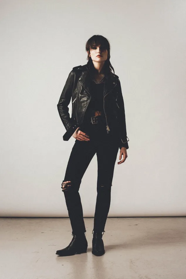 OTHER LEATHER JACKETS WOMEN The Deuce Biker Jacket Vintage Black
