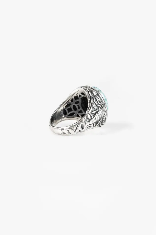 OTHER NECKLACES and CHAINS MENWOMEN 925 Scorpion Stone Ring Turquoise