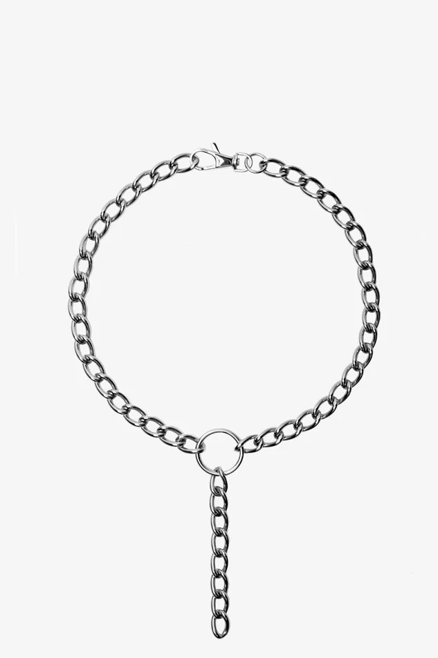 OTHER NECKLACES and CHAINS MENWOMEN O Choker Chain Silver