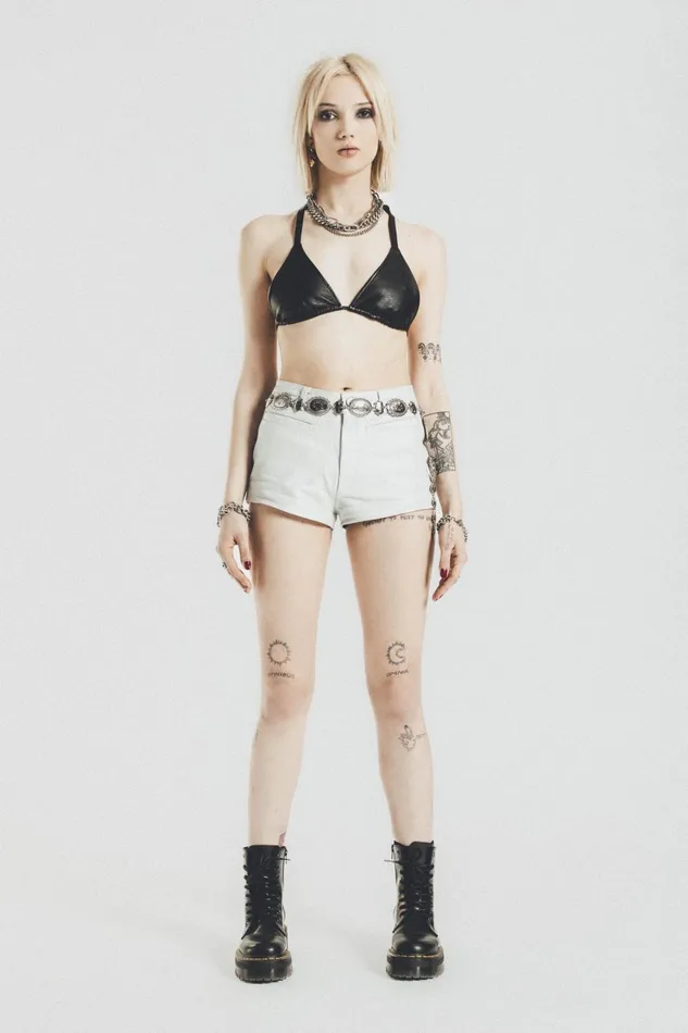 OTHER PANTS WOMEN Leather Short Shorts