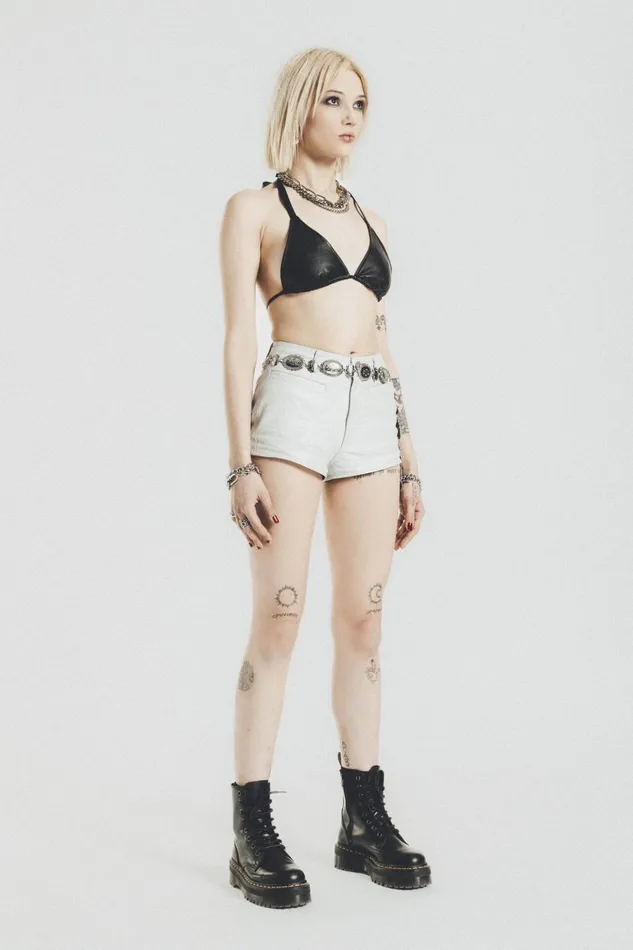 OTHER PANTS WOMEN Leather Short Shorts