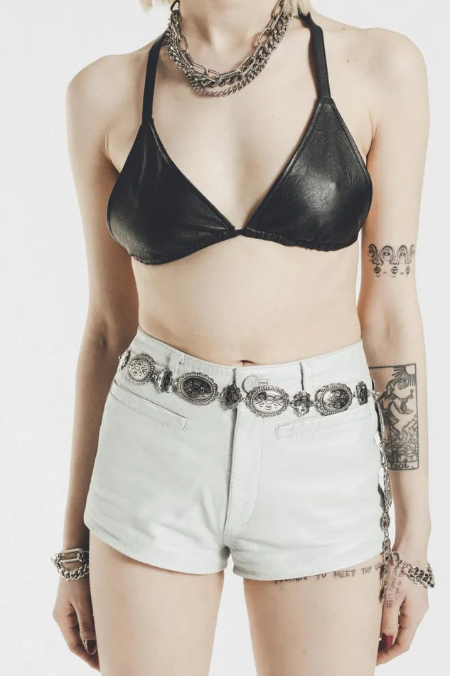 OTHER PANTS WOMEN Leather Short Shorts