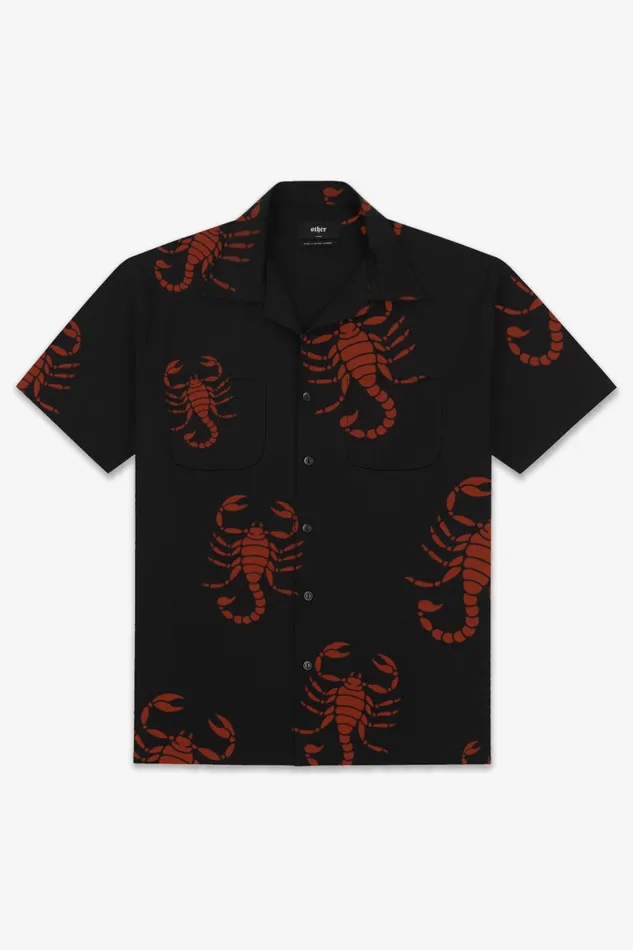 OTHER SHIRTS MEN Cuban Shirt Red Scorpion