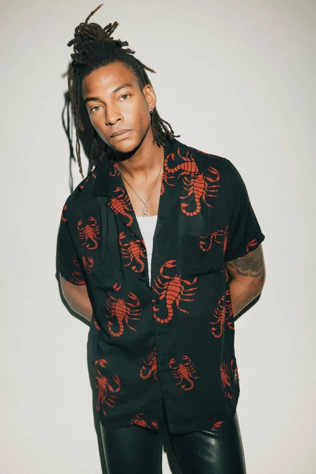 OTHER SHIRTS MEN Cuban Shirt Red Scorpion