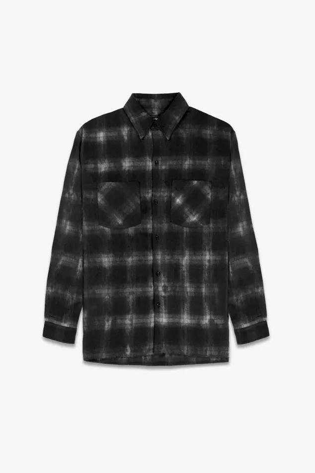 OTHER SHIRTS MEN Flannel Shirt Grey Tie Dye