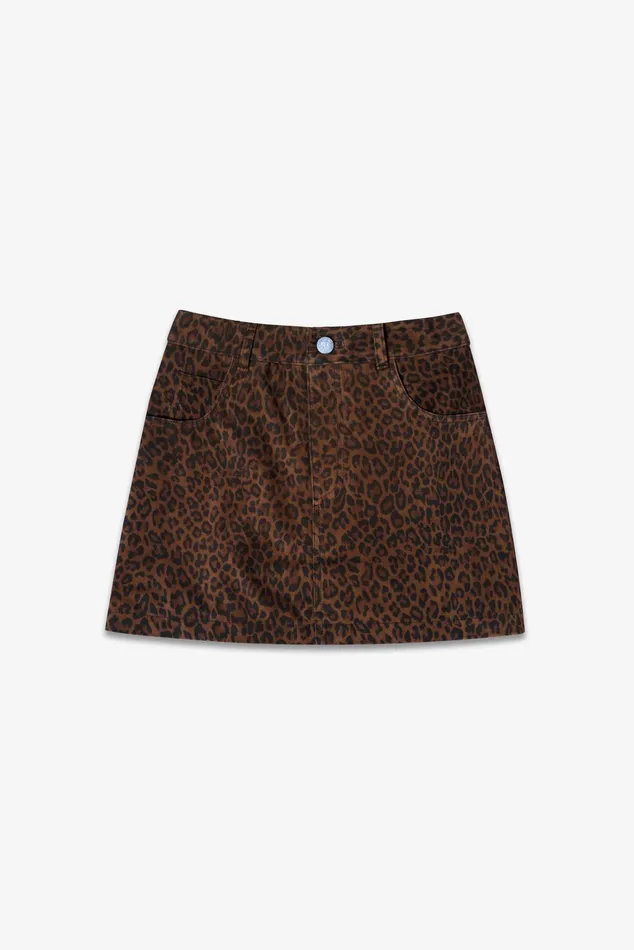 OTHER SKIRTS and DRESSES WOMEN The Ultra Mini Skirt Leopard Suede