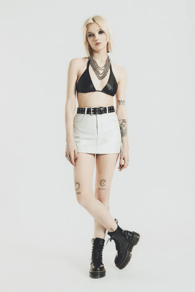 OTHER SKIRTS and DRESSES WOMEN The Ultra Mini Skirt Pearl Leather