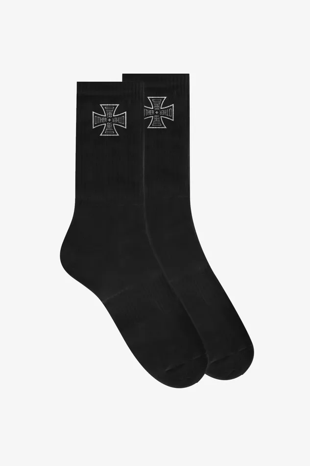 OTHER SOCKS MENWOMEN OTHER Cross Sock Black
