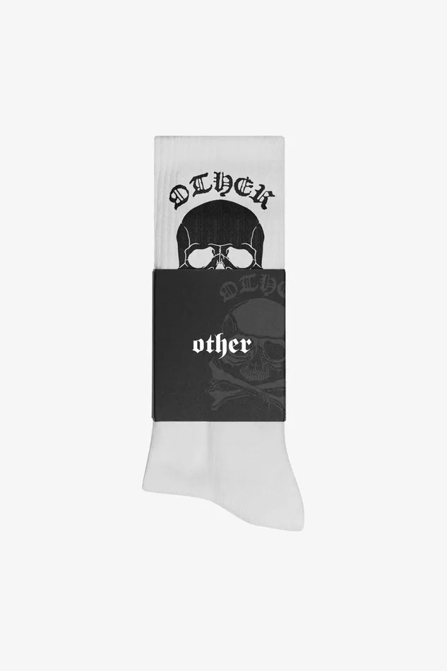 OTHER SOCKS MENWOMEN SKULL and CROSSBONES SOCKS White