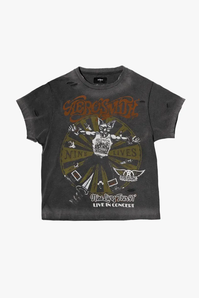 OTHER TSHIRTS MEN Aerosmith Nine Lives Tour 97 Vintage TShirt