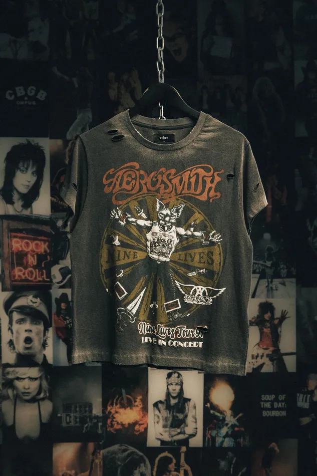 OTHER TSHIRTS MEN Aerosmith Nine Lives Tour 97 Vintage TShirt