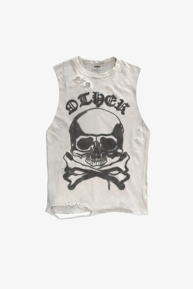 OTHER TANKS and VESTS MEN Graffiti Skull and Crossbones Thrasher Tank