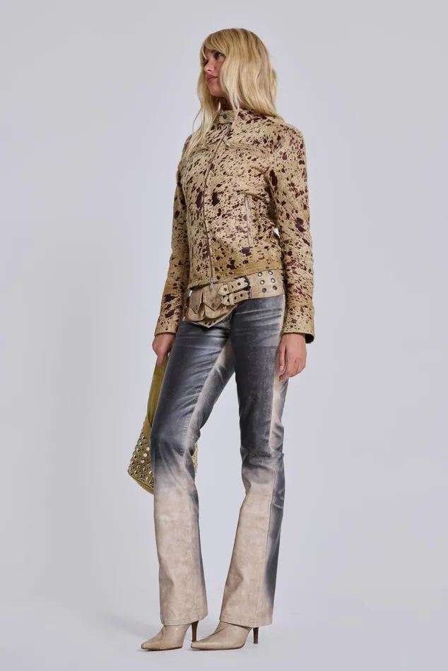 Outerwear Women Jaded London Real Cowhide Piston Jacket