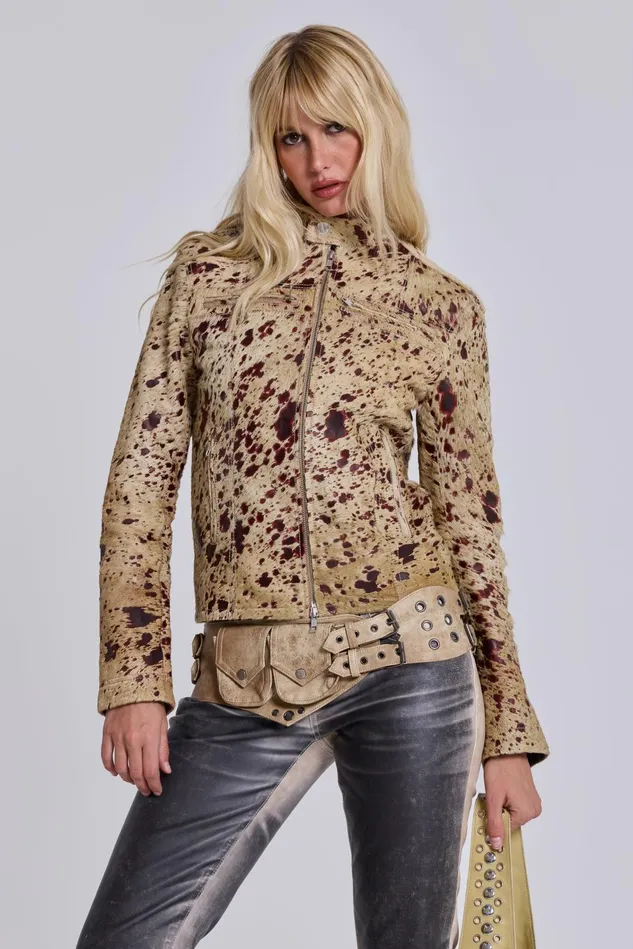 Outerwear Women Jaded London Real Cowhide Piston Jacket