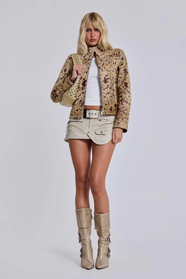 Outerwear Women Jaded London Real Cowhide Piston Jacket