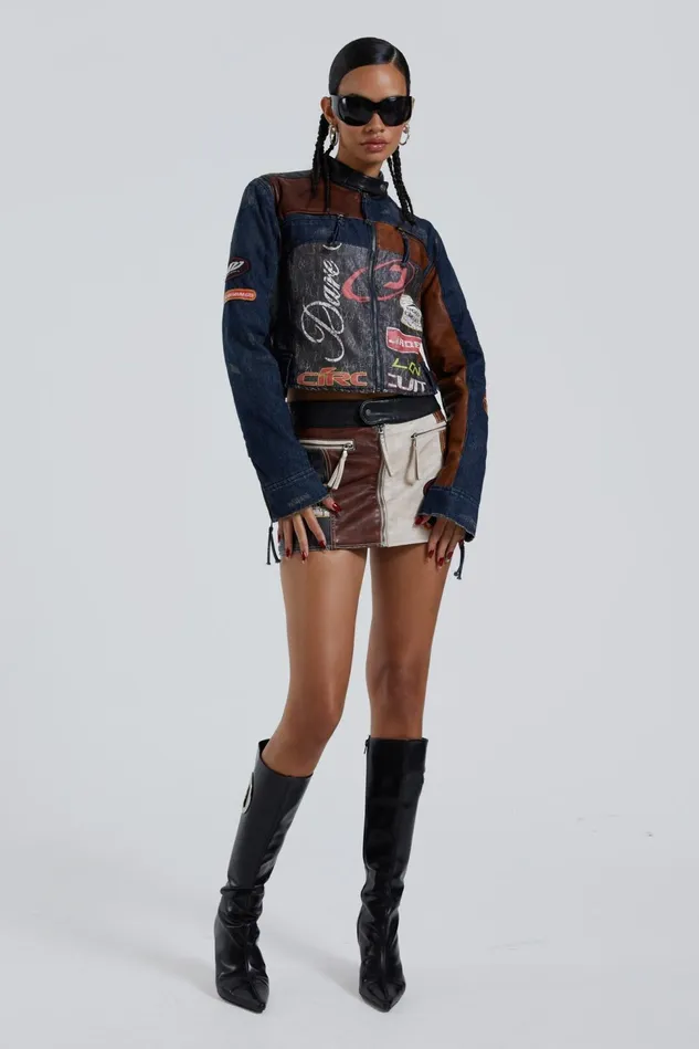 Outerwear Women Jaded London Shop Daytona Zip Off Sleeve Moto Jacket