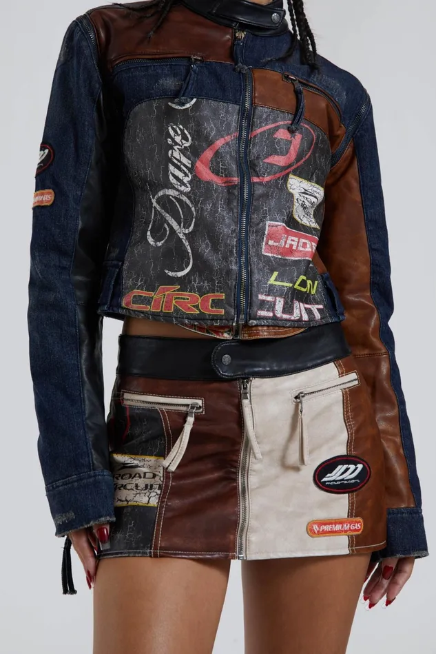 Outerwear Women Jaded London Shop Daytona Zip Off Sleeve Moto Jacket