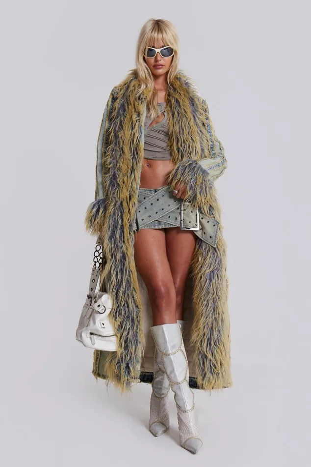 Outerwear Women Jaded London Shop Kiba Denim Coat