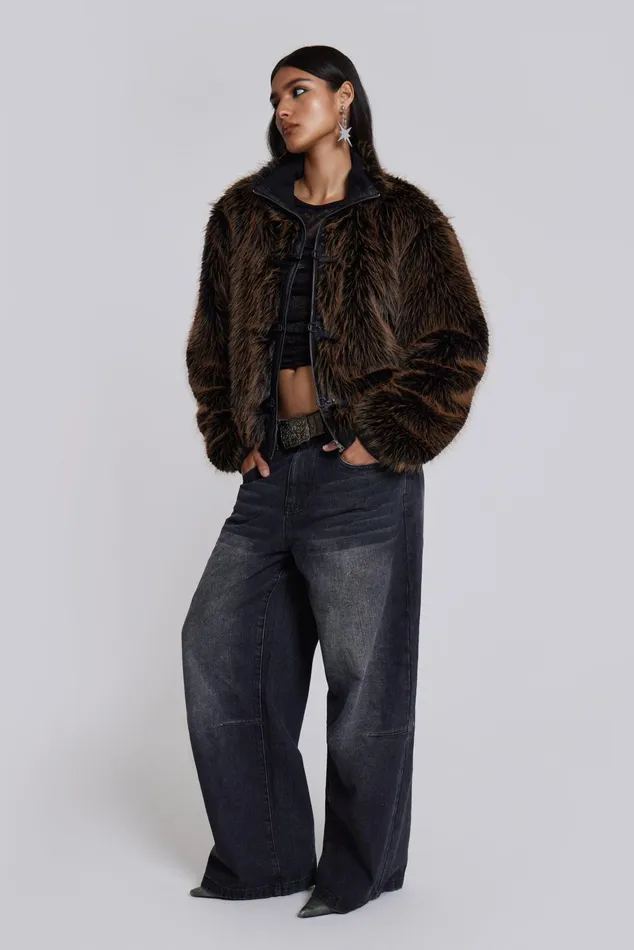 Outerwear Women Jaded London Shop Mendoza Faux Fur Jacket