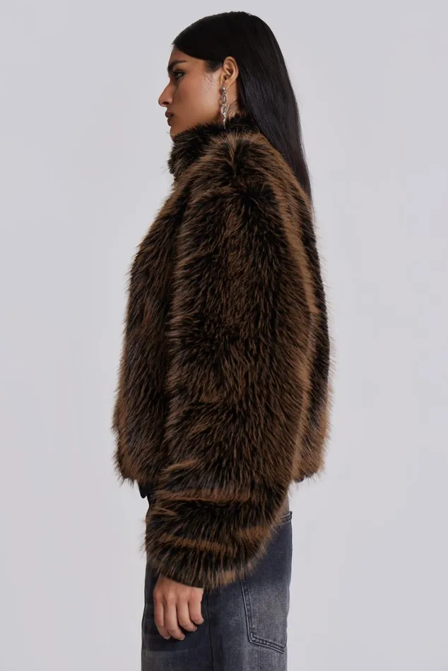 Outerwear Women Jaded London Shop Mendoza Faux Fur Jacket