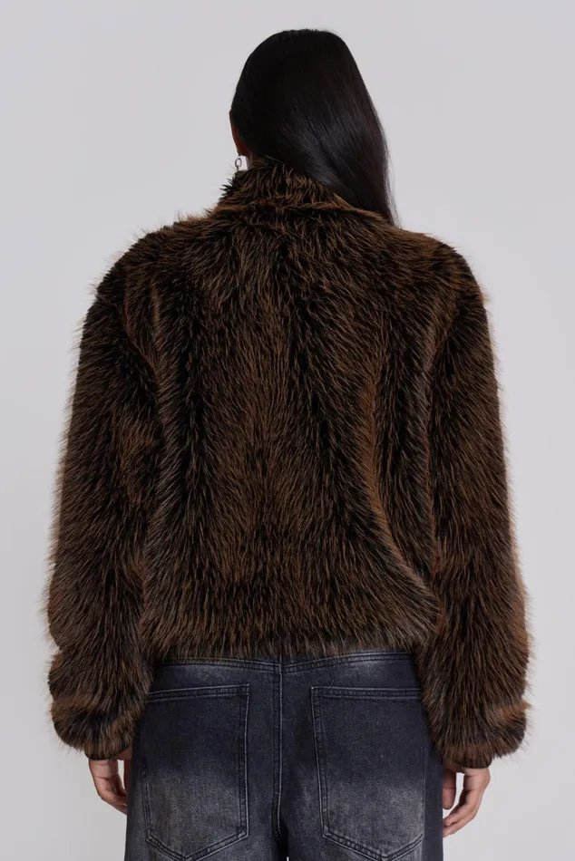 Outerwear Women Jaded London Shop Mendoza Faux Fur Jacket