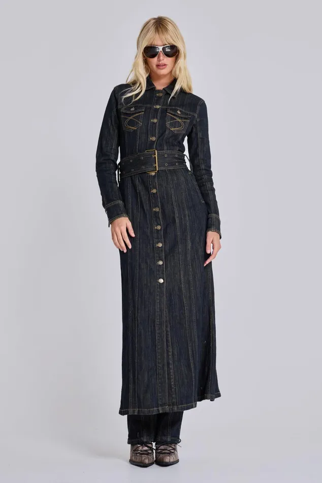 Outerwear Women Jaded London Trinity Fitted Denim Coat