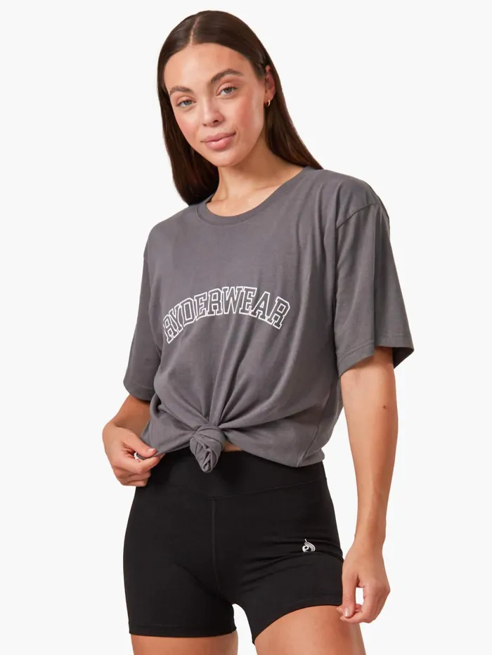 Oversized TShirt 8211 Charcoal Women Ryderwear TShirts
