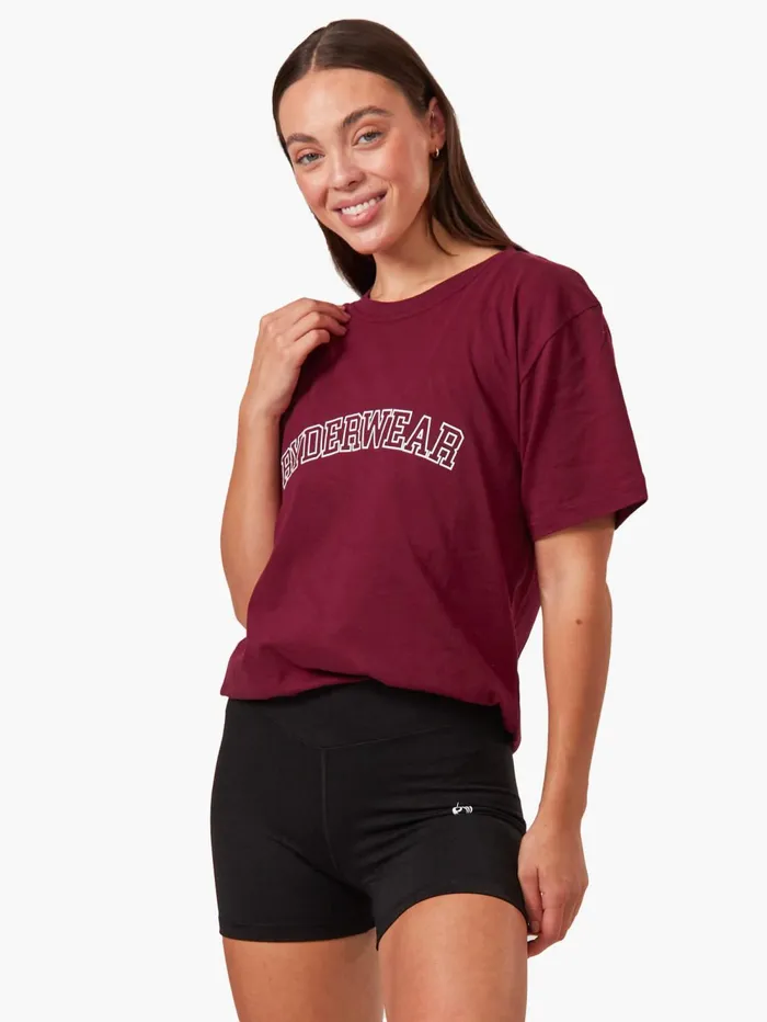 Oversized TShirt 8211 Maroon Women Ryderwear TShirts