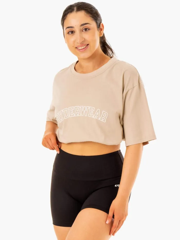 Oversized TShirt 8211 Sandstone Women Ryderwear TShirts